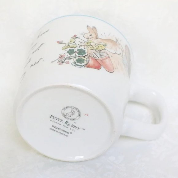 Peter Rabbit Centennial Mug, Wedgwood China Kid's Cup, Beatrix Potter - Picture 5 of 5
